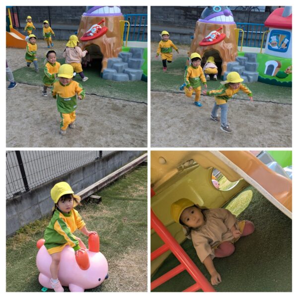 ちゅうりっぷ組　外遊び·クリスマスツリー制作